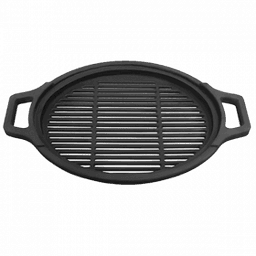 Решетка чугунная круглая "СТЕЙК" O 380мм (с ручками)