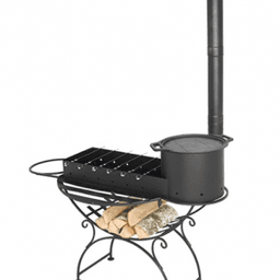 Решетка чугунная круглая "СТЕЙК" O 380мм (с ручками)