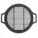 Решетка чугунная круглая "СТЕЙК" O 380мм (с ручками)