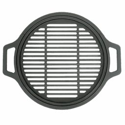 Решетка чугунная круглая "СТЕЙК" O 380мм (с ручками)