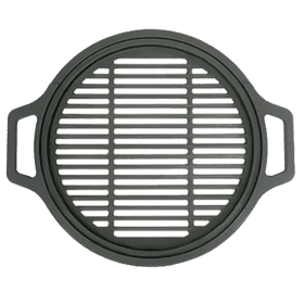 Решетка чугунная круглая "СТЕЙК" O 380мм (с ручками)