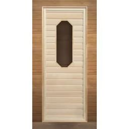 Дверь липа восьмиугольное стекло 1900х700 (коробка Осина)