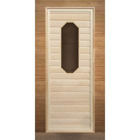 Дверь липа восьмиугольное стекло 1900х700 (коробка Осина)