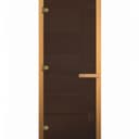 Дверь стеклянная бронза 180х70 (8мм, 3 петли 716 GB) (ХВОЯ)