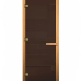 Дверь стеклянная бронза 190х70 (8мм, 3 петли 716 GB) (ХВОЯ)