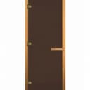Дверь стеклянная бронза матовая 180х70 (8мм, 3 петли 716 GB) (ХВОЯ)