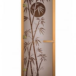 Дверь стеклянная Сатин "БАМБУК" 190х70 (8мм, 3 петли 710) (ОСИНА) Пр