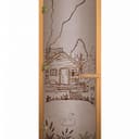 Дверь стеклянная Сатин "БАНЬКА" 190х70 (8мм, 3 петли 710) (ОСИНА) Лев