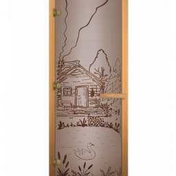 Дверь стеклянная Сатин "БАНЬКА" 190х70 (8мм, 3 петли 710) (ОСИНА) Пр