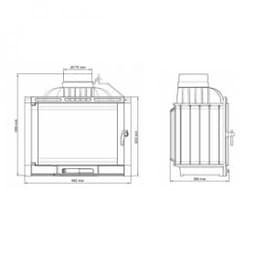 Каминная топка "NORDflam" CORNO 13 кВт