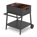 Мангал Везувий "Турист" №2 с чугунной решеткой "СТЕЙК" на подставке