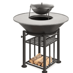 Гриль Везувий Fantastic Grill O 1000 (чаша+подставка+плита+решетка чугунная"СТЕЙК" O 450мм+крышка)