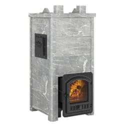 Банная печь EVEREST "Легкий пар Профи" каменка из чугуна, Талькохлорит, S-50 мм