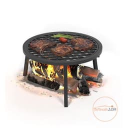 Решетка чугунная "СТЕЙК" O 450мм с подставкой