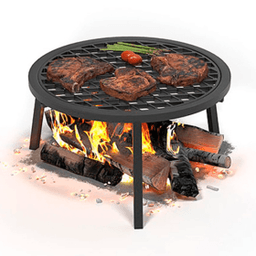 Решетка чугунная "СТЕЙК" O 450мм с подставкой