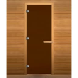 Дверь стеклянная бронза 190х70 (8мм, 3 петли 716 CR) (ОЛЬХА)