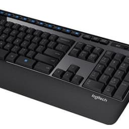 Беспроводная клавиатура + мышь Logitech MK345, 1000dpi, полноразмерная мембранная русская клавиатура, Black