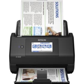 Протяжной сканер документов Epson WorkForce ES-580W Wireless (CIS, A4 Color, 600dpi, 35ppm, 70ipm, DADF-100 page, duplex, 30-bit input/ 24-bit output, Wi-Fi, NFC, USB3.0, Black)
