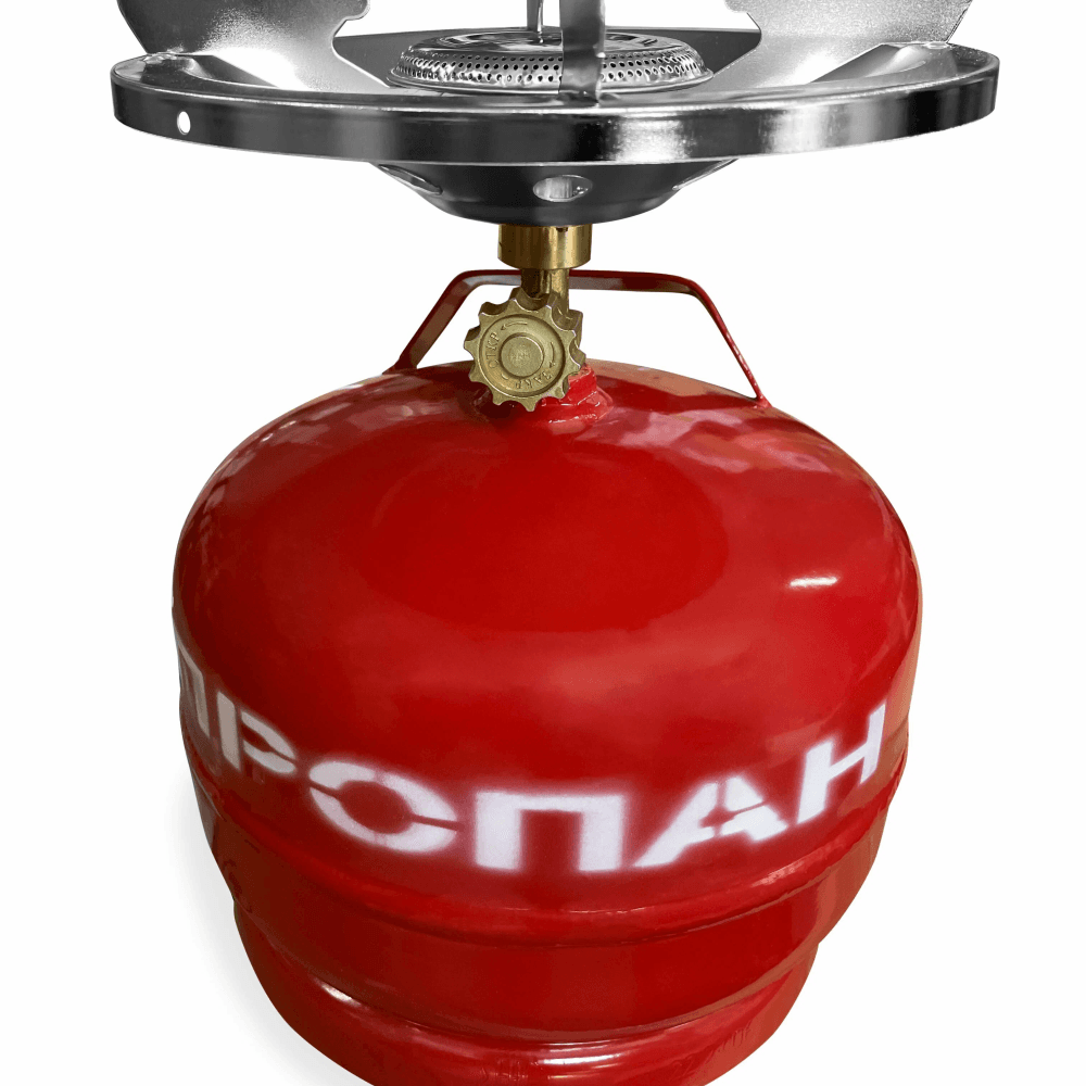 Туристическая газовая плита "Кемпинг 9" с газовым баллоном 9,6 литров