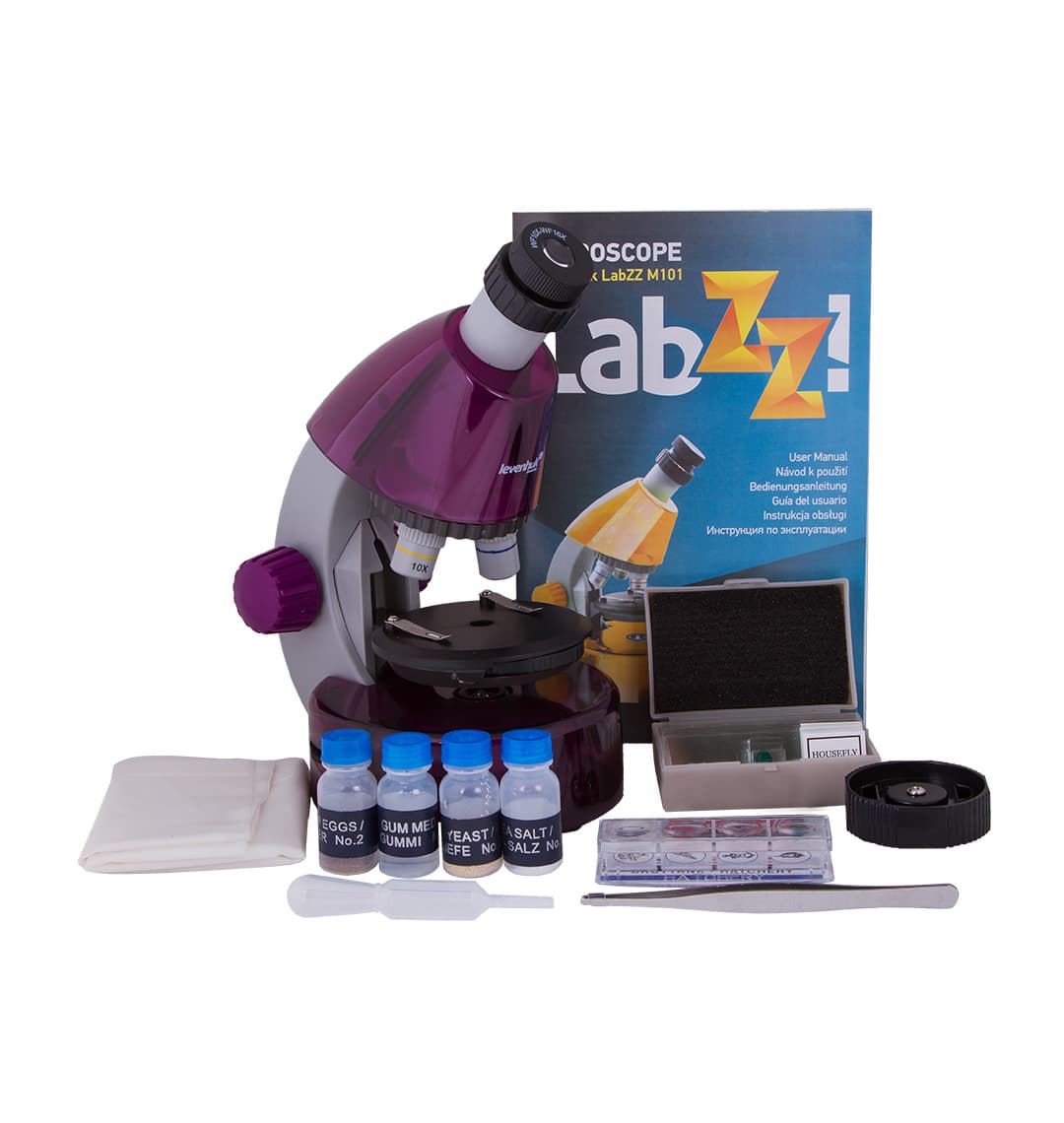 Микроскоп Levenhuk LabZZ M101 Amethyst\\Аметист