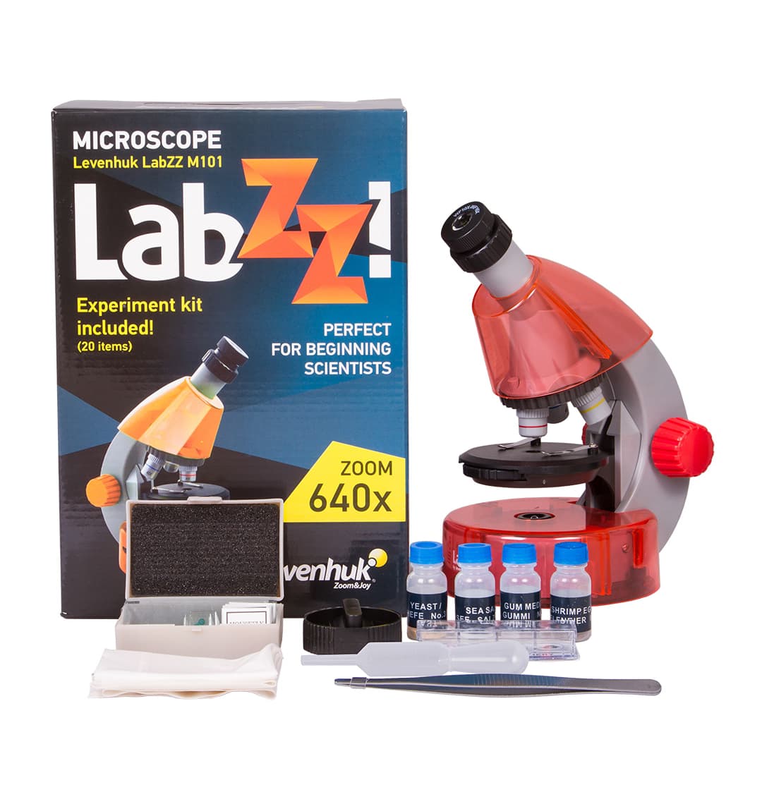 Микроскоп Levenhuk LabZZ M101 Orange\\Апельсин