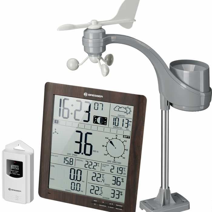 Метеостанция Bresser ClimaTemp XXL в корпусе под дерево