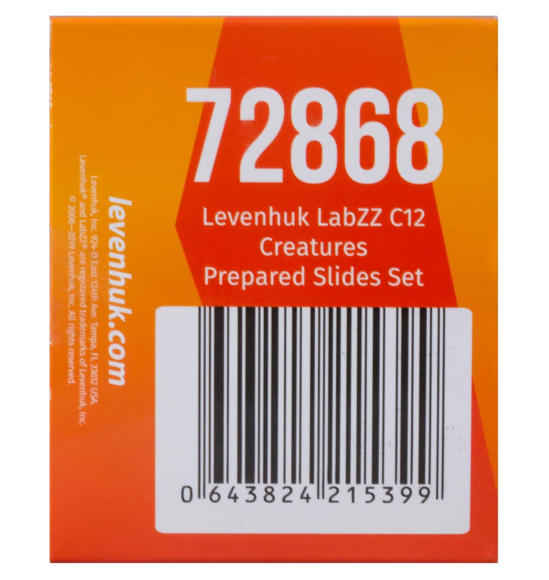 Набор микропрепаратов Levenhuk LabZZ C12, существа