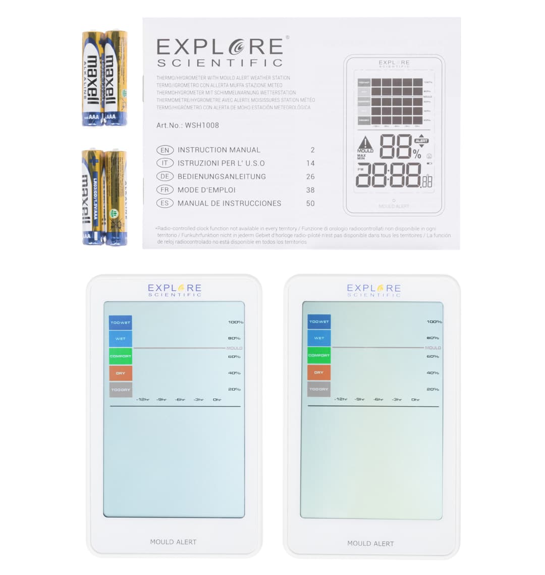 Гигрометр Explore Scientific Mould Alert, белый (2 шт.)