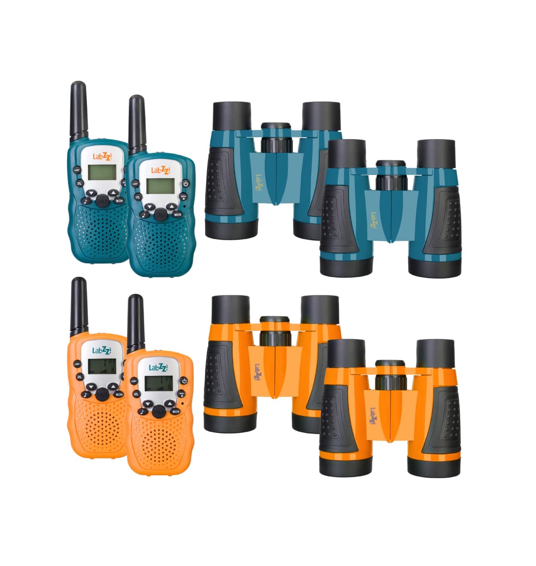 Комплект раций и биноклей Levenhuk LabZZ WTT10 Blue