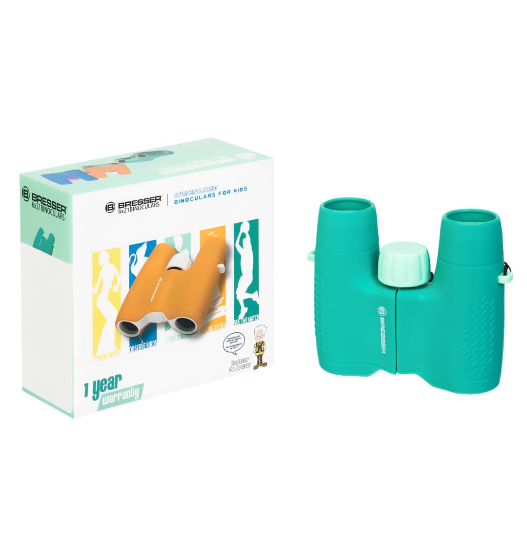 Бинокль детский Bresser Junior 6x21, зеленый