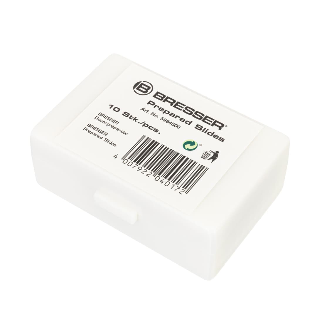 Набор микропрепаратов Bresser 10 шт., в кейсе