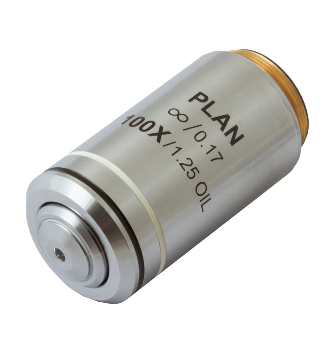 Объектив планахроматический Levenhuk MED 100x/беск