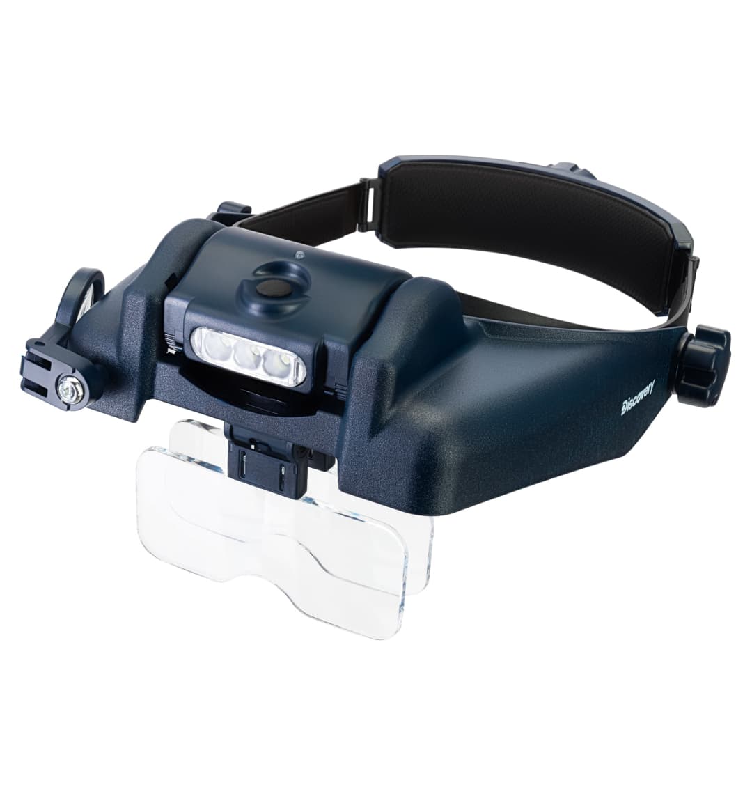 Лупа налобная с аккумулятором Levenhuk Discovery Crafts DHR 20