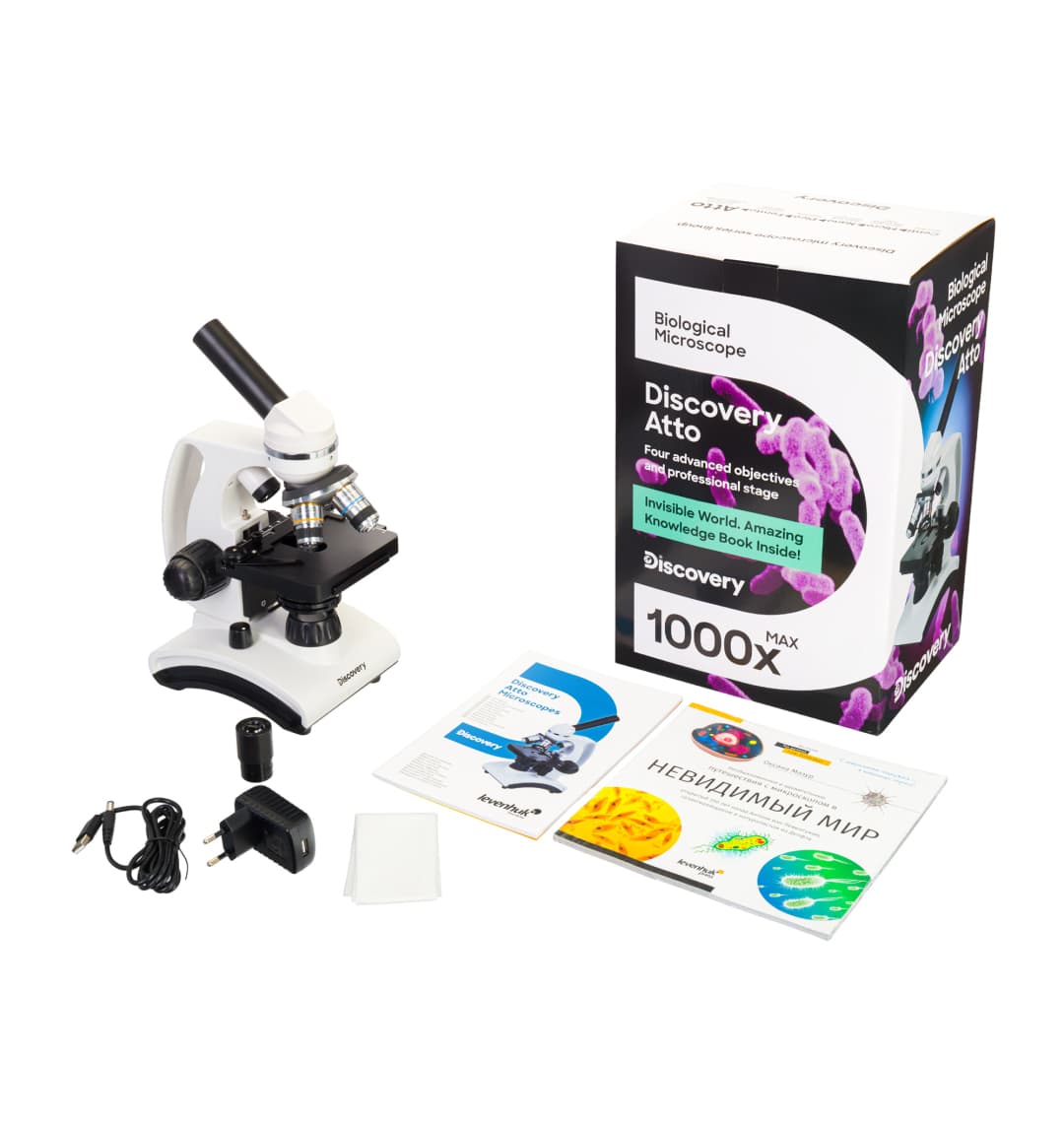 Микроскоп Levenhuk Discovery Atto Polar с книгой