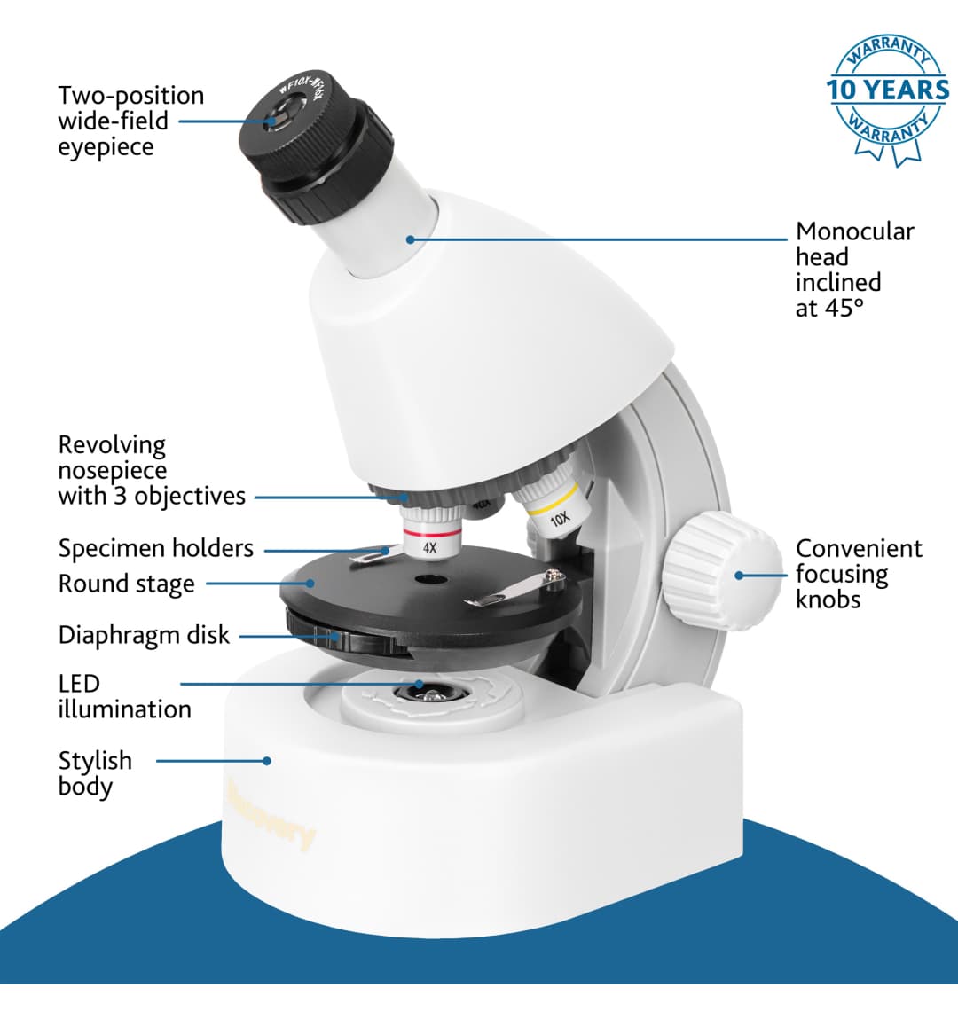 Микроскоп Levenhuk Discovery Micro Polar с книгой