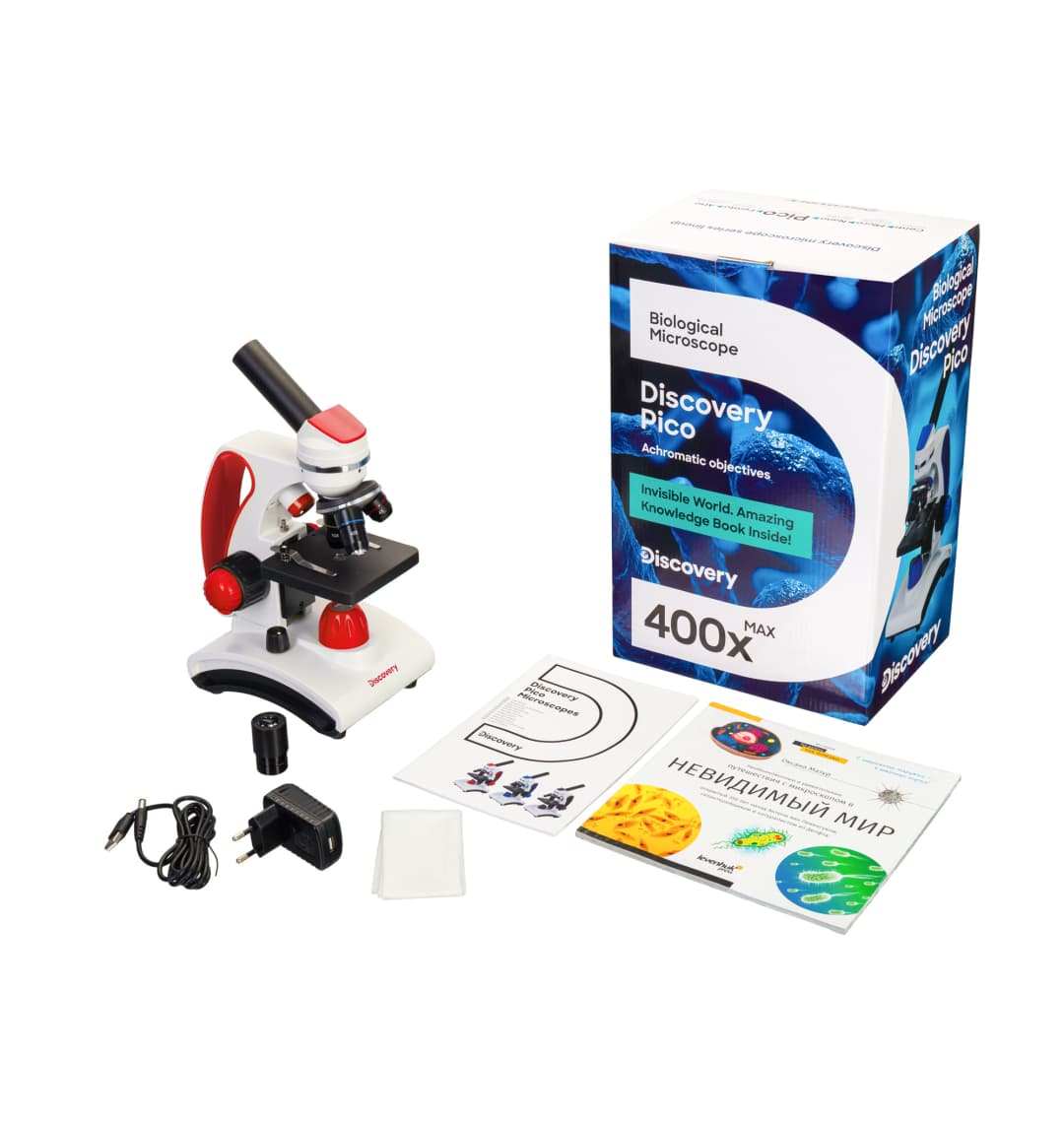 Микроскоп Levenhuk Discovery Pico Terra с книгой