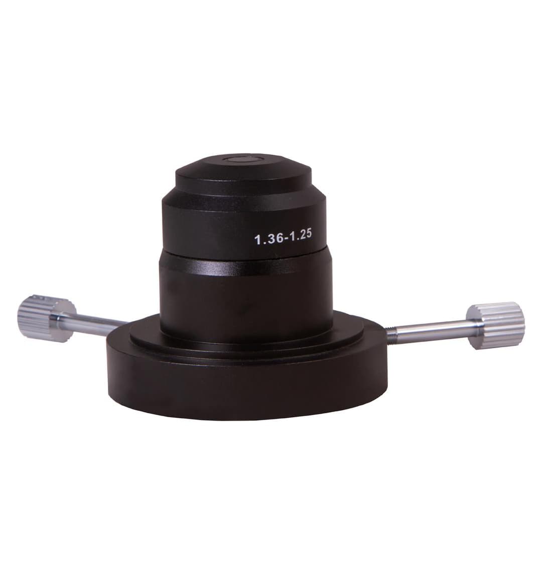 Конденсор темного поля (масляный, NA 1,36–1,25) для микроскопов Levenhuk MED 10/20/25