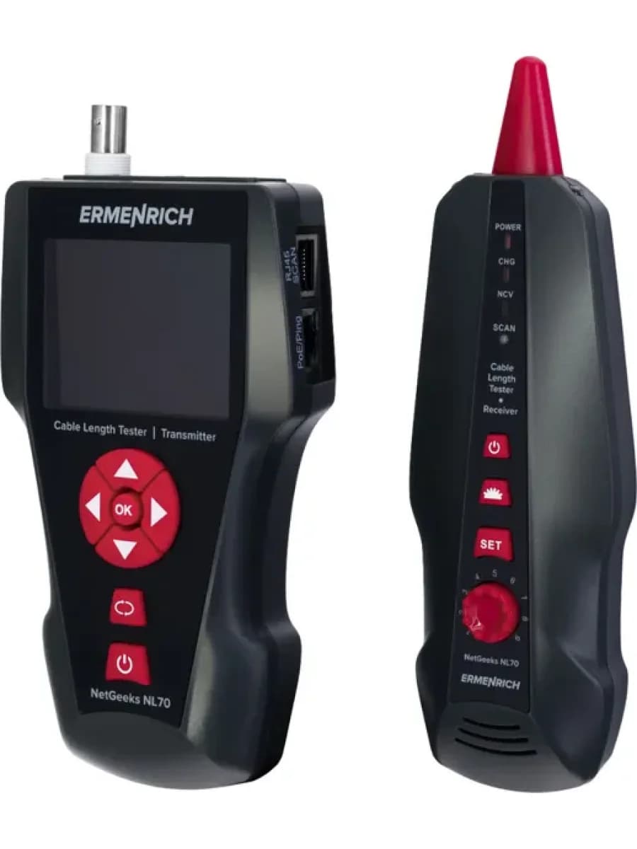 Измеритель длины кабеля Ermenrich NetGeeks NL70