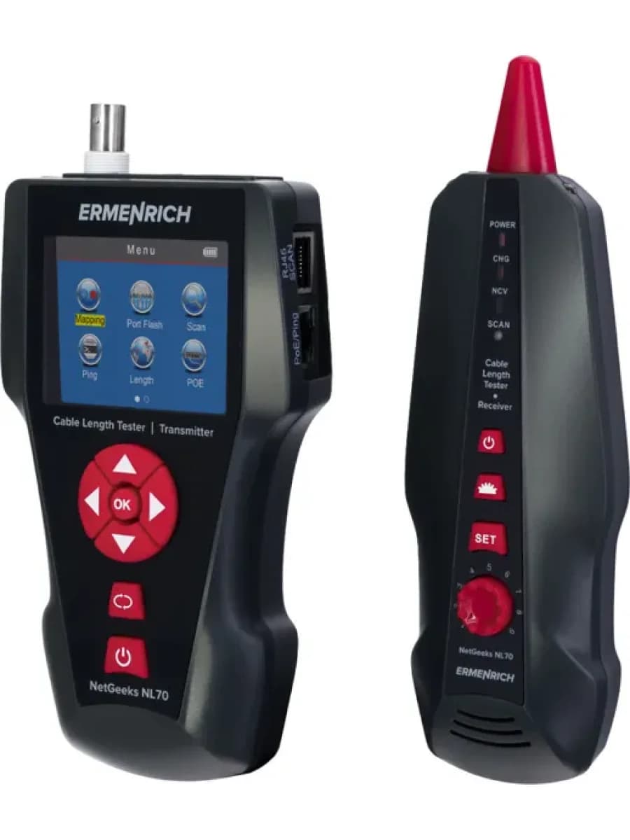 Измеритель длины кабеля Ermenrich NetGeeks NL70