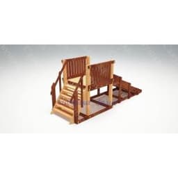 Зимняя заливная деревянная горка "Савушка Зима - 1" СЗ-01