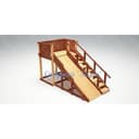 Зимняя заливная деревянная горка "Савушка Зима - 4" СЗ-04