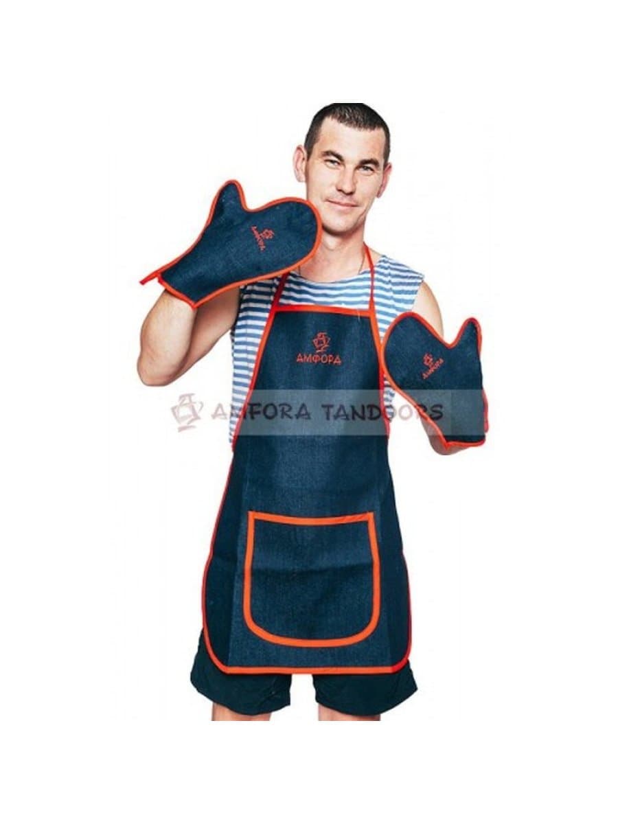 Набор «Тандыр-МАN!!!» (фартук, 2 рукавицы)