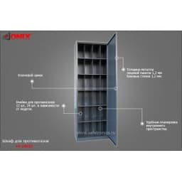 Шкаф для противогазов 24 ячейки