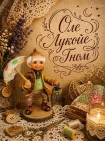 Елочная кукла из ваты Оле-Лукойе, интерьерная подвеска 11 см, сказочная фигурка ручной работы