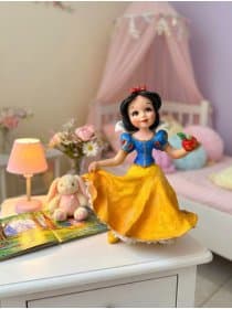 Ватная игрушка Белоснежка коллекционная кукла подвеска фигурка ручной работы 11,5 см