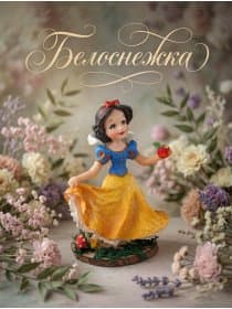 Ватная игрушка Белоснежка коллекционная кукла подвеска фигурка ручной работы 11,5 см