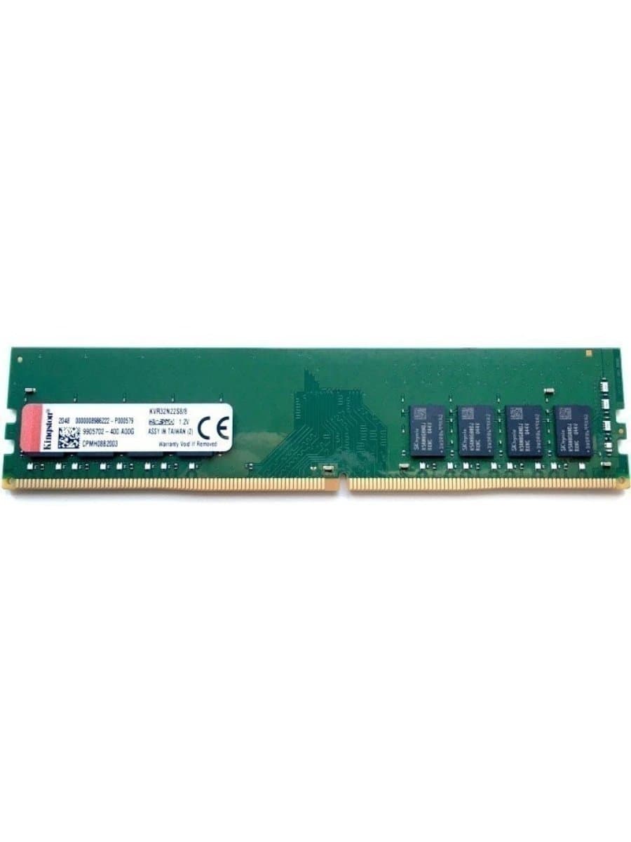 Оперативная память DDR4 8GB PC-25600 (3200MHz) 1.2V, CL22, 288-Pin UDIMM, Desktop, Kingston [KVR32N22D8/8]