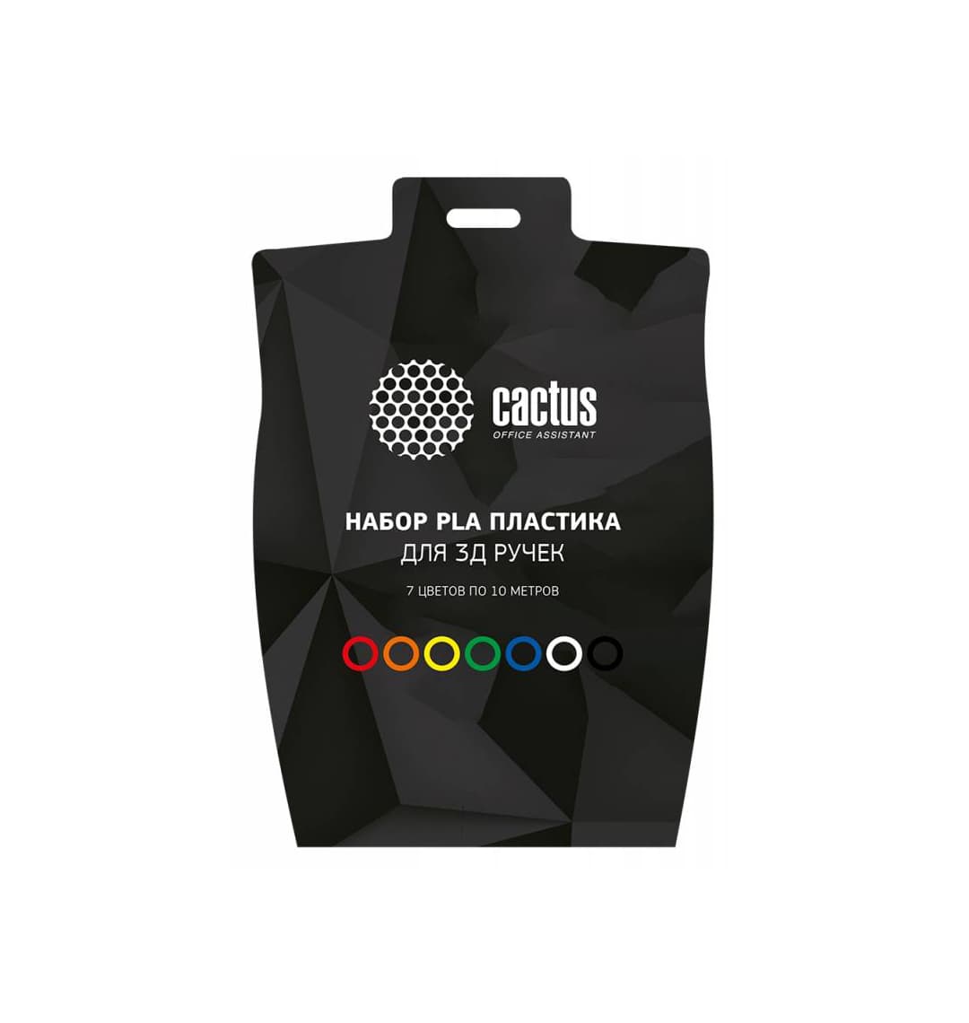 Пластик для ручки 3D Cactus CS-3D-PLA-7X10M PLA Pro d1.75мм L10m 7цв.