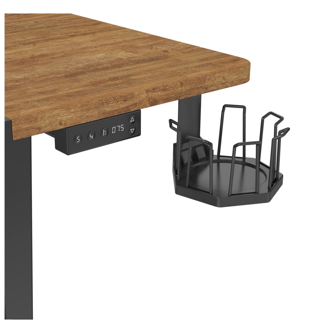 Стол для компьютера Cactus CS-EDL-BAWD подъёмный столешница МДФ черный дуб антик каркас черный