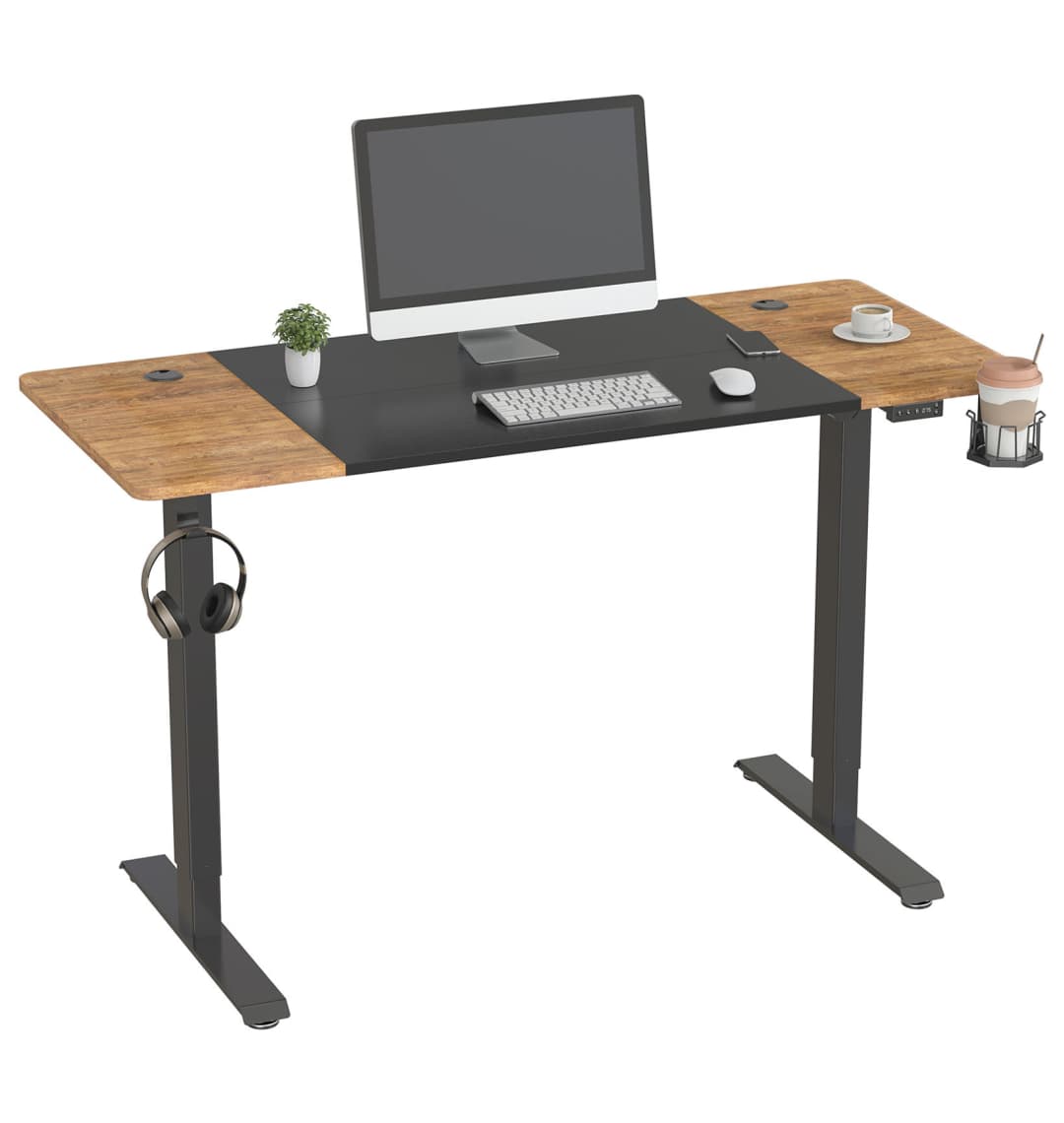 Стол для компьютера Cactus CS-EDL-BAWD подъёмный столешница МДФ черный дуб антик каркас черный